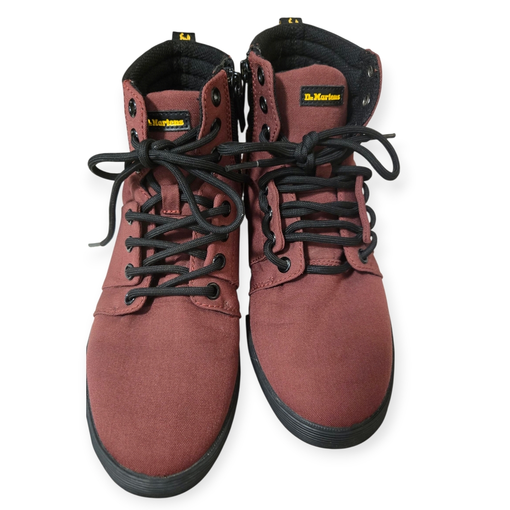 Dr. Martens Burgundy and Black Ankle Boots